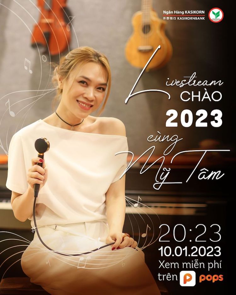 Mỹ Tâm sẽ Livestream Chào 2023 trên nền tảng POPS My-tam-chao-2023-04