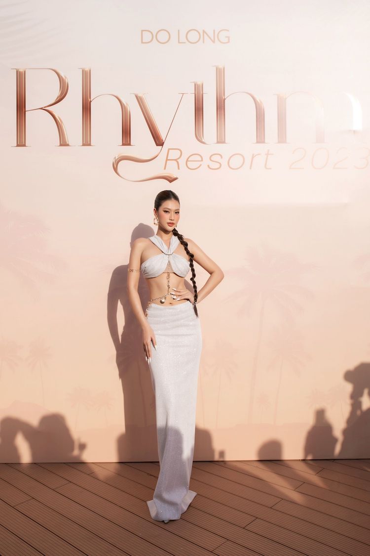 Dàn Hậu tham dự show Rhythm Resort 2023 của NTK Đỗ Long Rhythm Resort 2023 HH thien An