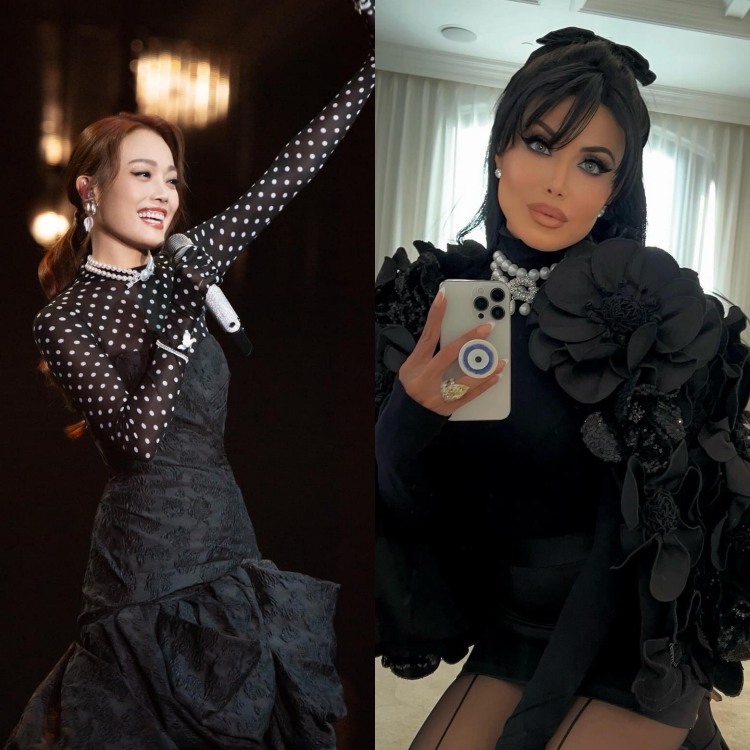 Diva châu Á Dung Tổ Nhi và Leyla Milani, vợ triệu phú Mỹ diện thiết kế của Đỗ Mạnh Cường Dung-to-nhi-Leyla-Milani-01