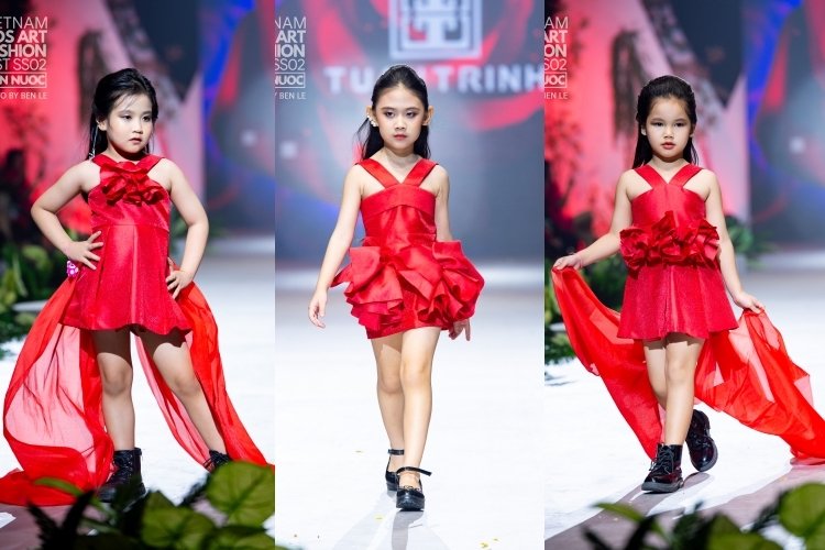 Mẫu nhí Model Kid Bình Dương tự tin sải bước tại Vietnam Kids Art Fashion Fest 2 NTK tuan trinh Khanh vy Kha vy Sam gia han