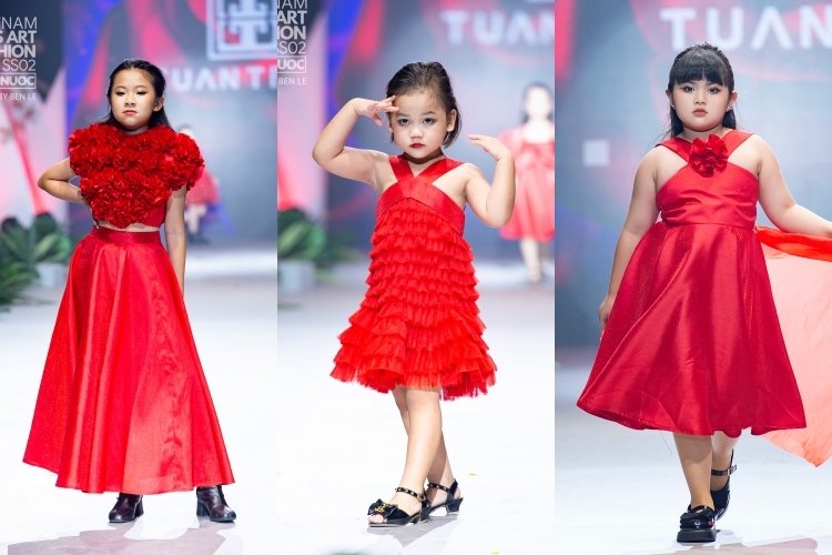 Mẫu nhí Model Kid Bình Dương tự tin sải bước tại Vietnam Kids Art Fashion Fest 2 NTK tuan trinh Thanh tam bao anh lisa huynh yen