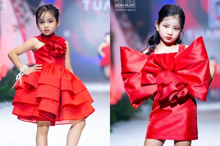 Mẫu nhí Model Kid Bình Dương tự tin sải bước tại Vietnam Kids Art Fashion Fest 2 NTK tuan trinh tu anh quynh anh
