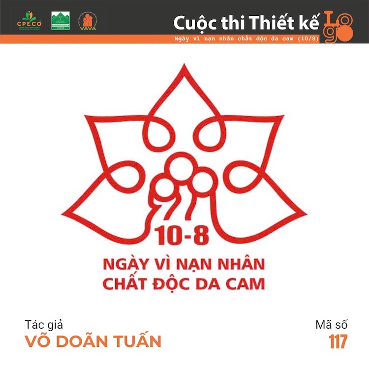 Tác giả Võ Doãn Tuấn (Nghệ An) đoạt giải nhất cuộc thi thiết kế logo “Ngày vì nạn nhân chất độc da cam (10-8)” Cuoc-thi-logo-chat-doc-mau-da-cam-giai-nhat