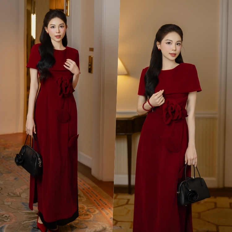 Cô dâu hào môn Linh Rin đằm thắm với áo dài hoa 3D của Đỗ Mạnh Cường Linh-Rin-ao-dai-06
