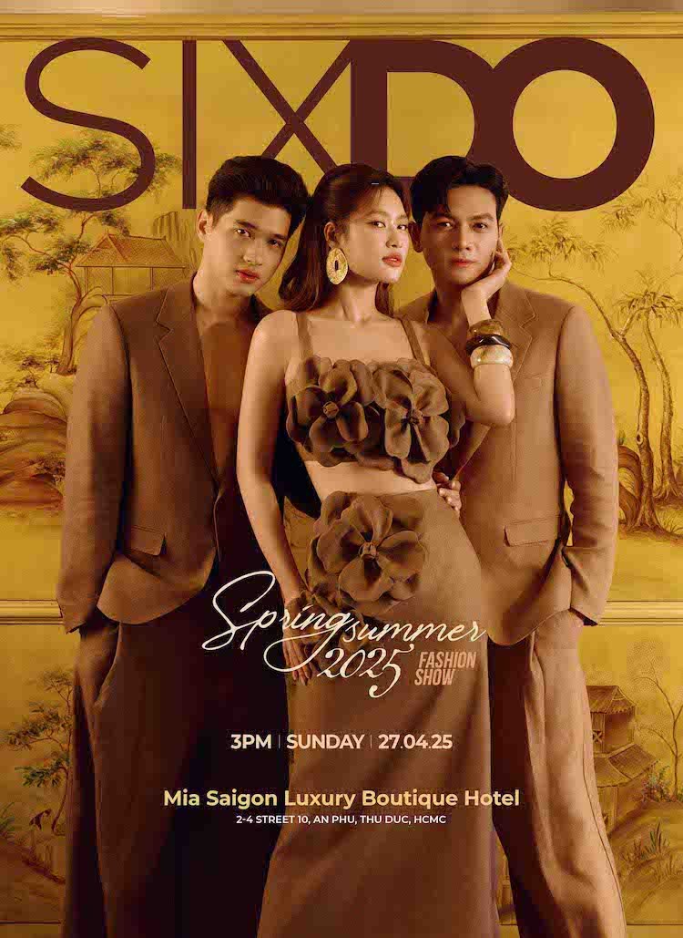 Bộ ba “Nụ hôn bạc tỷ” xuất hiện trên poster show Xuân Hè 2025 của NTK Đỗ Mạnh Cường poster-quang-ba-01