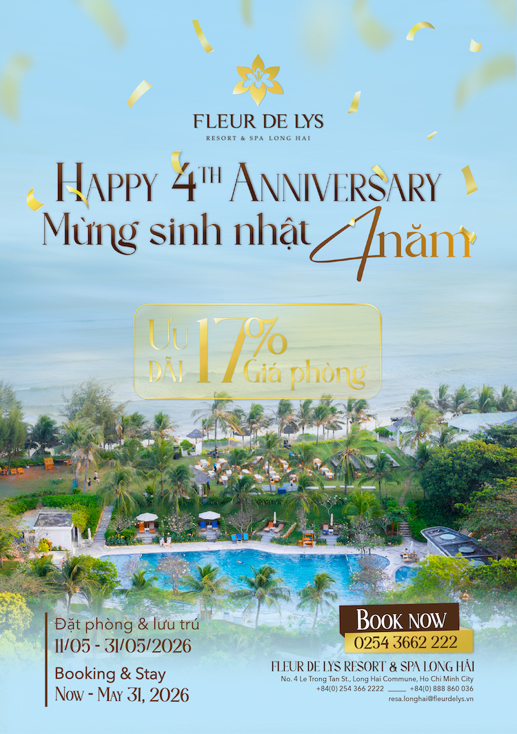 TRI ÂN TỪ TRÁI TIM – MỪNG FLEUR DE LYS RESORT & SPA LONG HẢI TRÒN 4 TUỔI Tri Ân Từ Trái Tim